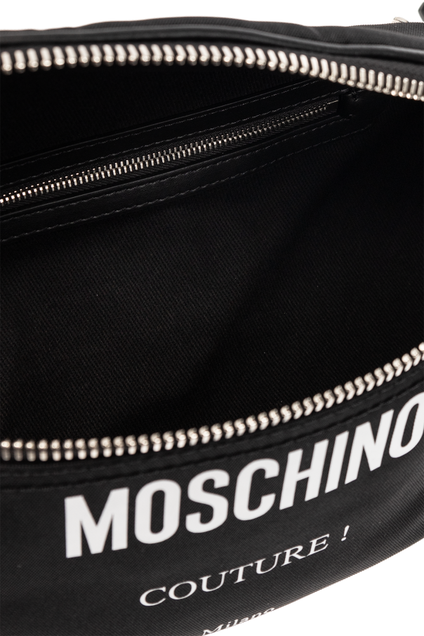 【送料&関税込】Moschino Couture Belt Bag Moschino (Black Logo Print belt Bag) – VIP Clothing Stores